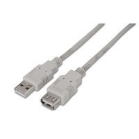 AISENS - CABLE USB 2.0, TIPO A/M-A/H, BEIGE, 3.0M