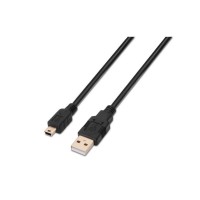 AISENS - CABLE USB 2.0, TIPO A/M-MINI B/M, NEGRO, 3.0M