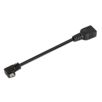 AISENS - CABLE USB 2.0 OTG ACODADO, TIPO MICRO B/M-A/H, NEGRO, 15CM