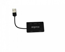 approx! 3 ports USB HUB 2.0 + MicroSD/SD Card Reader - hub - 3 puertos