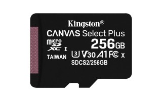 Kingston Canvas Select Plus - tarjeta de memoria flash - 256GB - microSDXC UHS-I