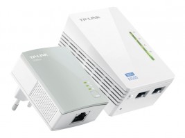 TP-LINK TL-WPA4220KIT AV500 2-Port Wifi Powerline Adapter Starter Kit - puente - 802.11b/g/n - conectable en la pared